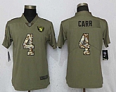 Women Nike Raiders 4 Derek Carr Olive Camo Salute To Service Limited Jersey,baseball caps,new era cap wholesale,wholesale hats